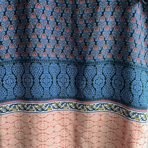 Adrienne Vittadini Blue and Pink BOHO Floral Patterned Dress Womans Size 10 - Picture 3 of 4